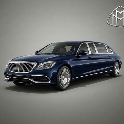 2019 Mercedes-Maybach S 650 Pullman (VV222) - Ultra-Luxury Limousine - 3D Printable