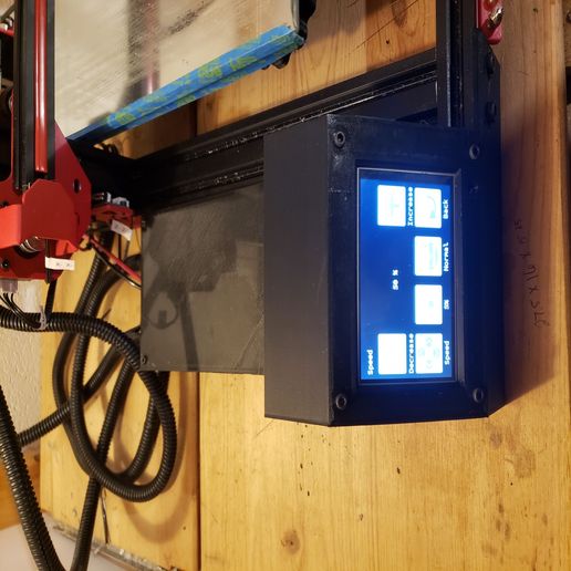 Bigtreetech TFT35 v1.2 Touchscreen mount for Alfawise u20 3D model