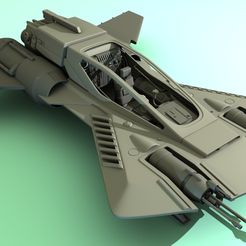 StarchaserMk2Gallery01.jpg Star Wars Pirate Snub Fighter Mk2 1-18th Scale The Mandalorian 3D Print Model