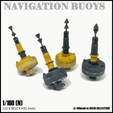 NAVIGATION I] 1/160 (N) L12 X W12 X H31 (mm) @ AR(scale by OSCAR BALLESTEROS NAVIGATION BUOYS - N (1/160) SCALE