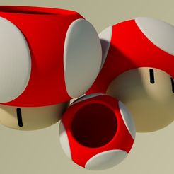 Champi-vase3.jpg OBJ file Mario Mushroom Design Pots・3D print design to download