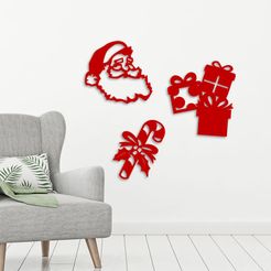 Demo.jpg STL file Christmas wall decoration・3D print design to download