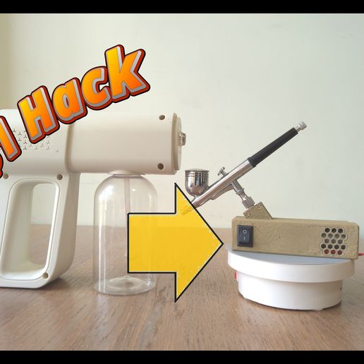 DIY Spray Paint Pump from Disinfectant Sprayer - 3D model önizlemesi