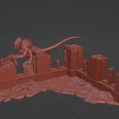 Bug-Infested-Floor-Ruins-3-01.jpg 3D file Bug Infested Floor Ruins 3 Terrain wh40k・3D printable model to download