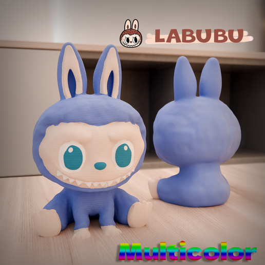Labubu Blue Multicolor 3D Model – Cute Collectible Figure! 3D model