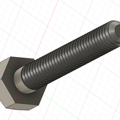 Vis-Hexagonale.png Free STL file Hexagonal screw M4 Lg 15 mm・Model to download and 3D print