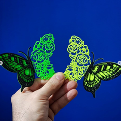 Captura-de-pantalla-2022-01-10-201326.png STL file butterfly with roses・3D printer design to download