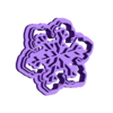 Snowflake 40mm.stl Copo de nieve - Cortador de polímero (Cortador de arcilla)