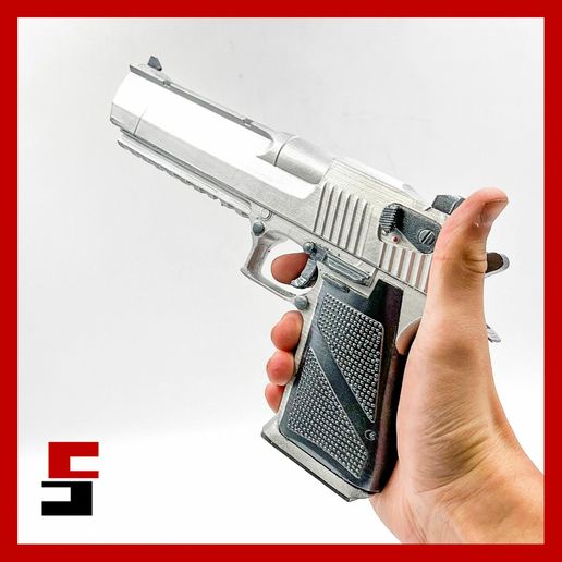 cults3D-1.jpg Pistol Desert Eagle Deagle Prop practice fake training gun