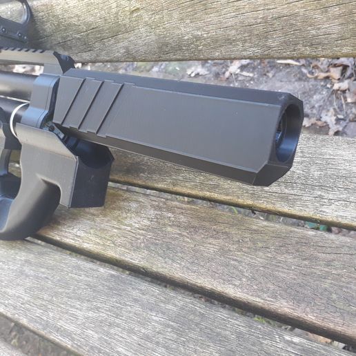 Rectangular-moderator-1.jpg Rectangular Airgun Moderator .177 - .22 (1/2"-20 UNF)