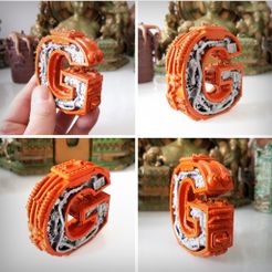 Lettre_G_Vignette_02.jpg STL file Letter G Steampunk, letter G・Template to download and 3D print