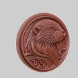 b_160.jpg Otter Animal Head Otter Animal Medallion for CNC Router Laser & 3D Printer