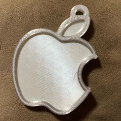 Apple.jpg Free STL file Apple Keychain・3D print design to download, RollWithIt
