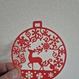 20241127_120107.jpg Christmas Tree Ornament – Line Art Globe with Reindeer and Snowflakes