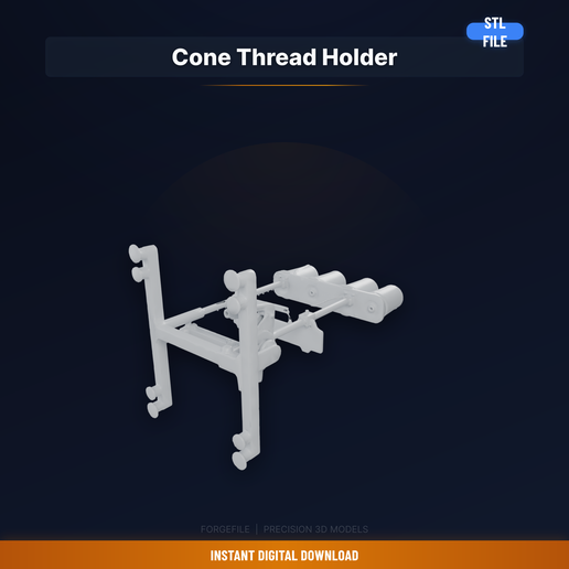 Serger Cone Thread Holder Stand, Overlock Sewing, Holds - 3D Printable STL File