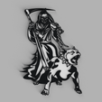 1.png Grim Reaper Death with Dog Wall Painting