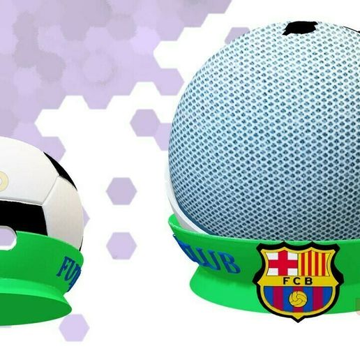 STAND / BASE ECHO DOT 4 SOCCER BALL: BARCELONA - 3D model önizlemesi