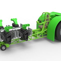 1.jpg Diecast Pulling tractor with transverse V8 engines Scale 1 to 25