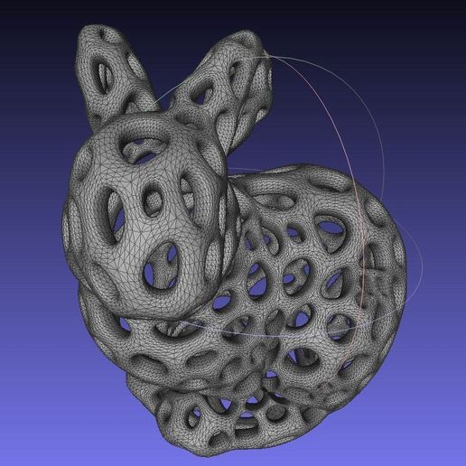 Screenshot_1_display_large.jpg Free STL file Stanford Bunny - Voronoi Style・3D print object to download, Numbmond