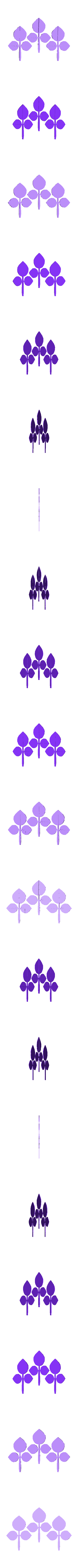 3Feuillages.stl My synthetic flower