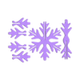 SNOWFLAKE_ALL_PIECES_TOGETHER.stl Snowflake Christmas decoration holiday decor