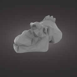 Gorillagiraffe-head-low-poly-render-2.png skull Gorillaffe (low poly)