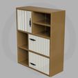 DH_living23_2.jpg Living room cabinet with functional door, shelves and drawers mono/multi color 3D 3MF file