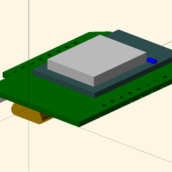 d1-mini-1.png Télécharger le fichier SCAD gratuit Wemos D1 Mini ESP8266 (Clone) board model for fitting • Objet imprimable en 3D, easytarget