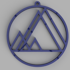 berge rund.png Mountains keychain, necklace
