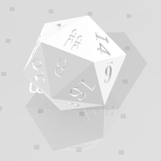 D20 Candles Symbol Logo - 3D model önizlemesi