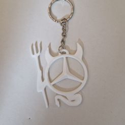 3233.jpg Mercedes devil keyring keychain