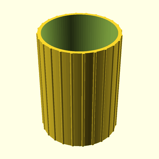 Vereda3D — Fluted Pen Cup | 2 Heights | STL + SCAD