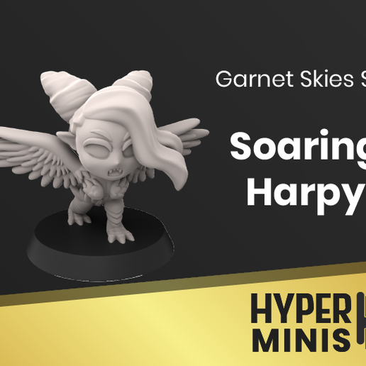 Soaring-Harpy.png Descargar archivo STL Chibi Arpía Planeadora • Modelo para imprimir en 3D, HyperMiniatures