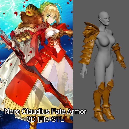 1.jpg Nero Claudius Armor Lion 3d Files Stl Prop Fate Grand Order