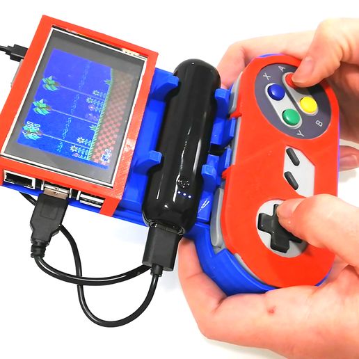🔋 Game retro Raspberry case with battery・Free STL File for ・Cults