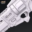 07-wrung-scifi-grip-detail-stl.jpg Wrung 01 Cyberpunk Revolver Prop STL 3dmodel