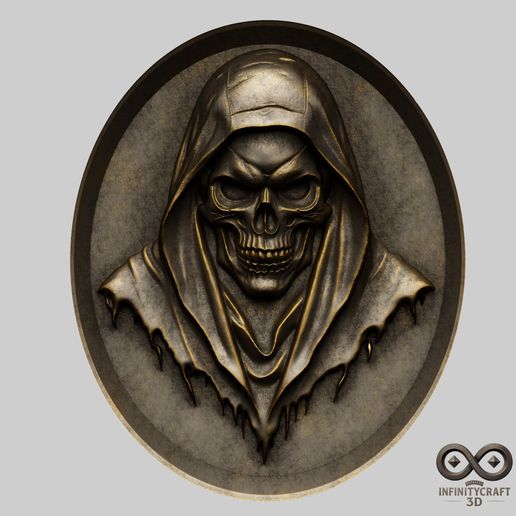 Skull-of-the-Deathbringer-4.jpg Skull of the Deathbringer STL file for 3d printing or CNC 3D print model