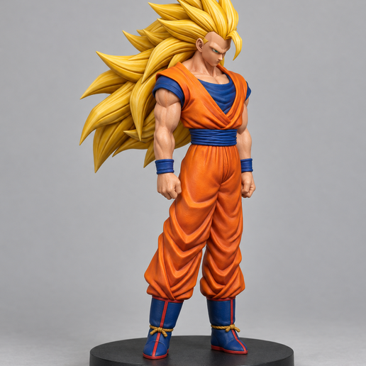 Estatua de Goku SSJ3 (Alta Definición) - Archivo STL