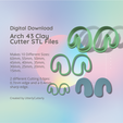 Cover-9.png Arch 43 Clay Cutter - Organic arc STL Digital File Download- 10 sizes and 2 Earring Cutter Versions, cookie cutter