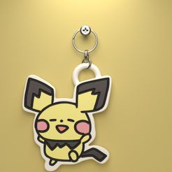 chibi-pichu-render.jpg Файл STL БРЕЛОК POKEMON CHIBI PICHU (ПРОСТАЯ ПЕЧАТЬ БЕЗ ПОДДЕРЖКИ)・Модель для загрузки и печати в формате 3D