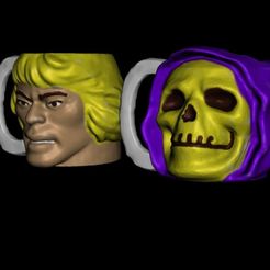 ScreenShot444.jpg 3D file Big-man and skeleton Cups・3D printing design to download