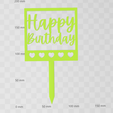 Capture2.png Happy Birthday Cake Topper Pack 1 3d Print STL Files - Digital Download -3 Designs