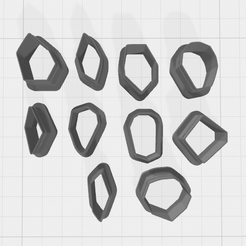 bulk-crystals-collection.png Файл 3D Резак для полимерной глины, Gem, Crystal shape Mega Pack, 10 форм, 90 файлов・Модель для загрузки и печати в формате 3D