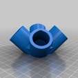 4WayPyramidTop.png Free STL file Pyramid Elbows & Topper, 1/2 Inch PVC Pipe Fitting Series #HalfInchPVCFittings・3D print design to download