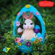 5.jpg 🐰 Detailed Crochet Style Easter Bunny, Eggs, and Flowers 3D Model! 🌼