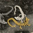 Kristalldrache, bewegliches Flexi-Wackeltier, Druck an Ort und Stelle, Fantasy