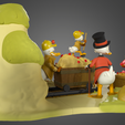 tbrender_001.png Ducks Tales diorama Scrooge Mc Duck Donald duck Huey Duey Luey