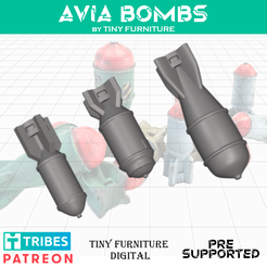 Bombs_art.png Файл STL Авиационные бомбы・Шаблон для 3D-печати для загрузки