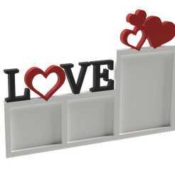 Untitled-Project-21.png Love-Inspired Triple Photo Frame 3D Model