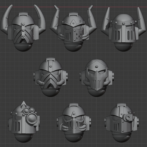 4th Legion Helmets 3D model